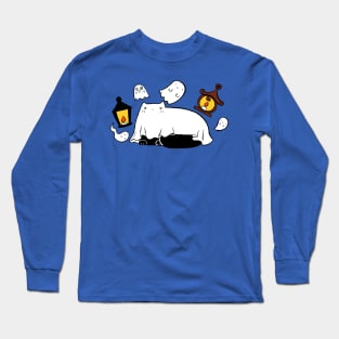 Ghost Lantern Kitty Long Sleeve T-Shirt